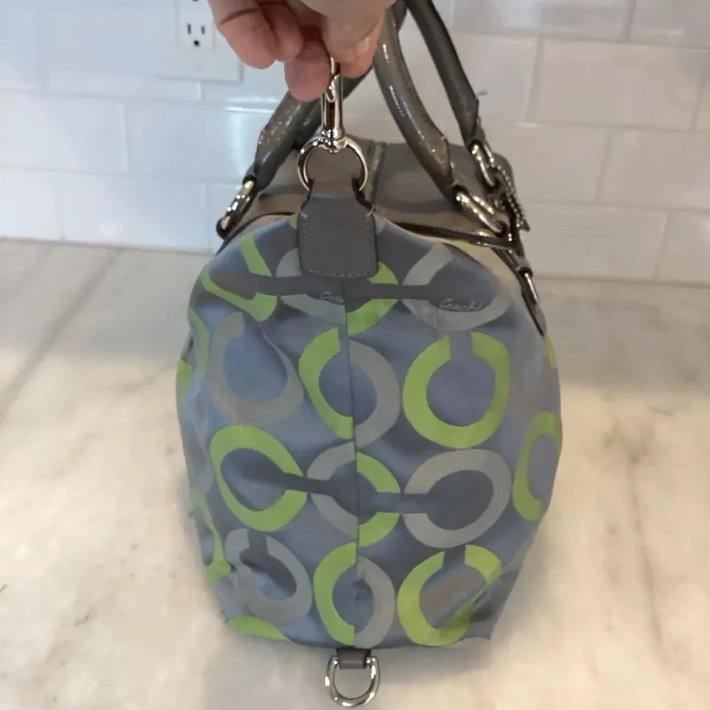Coach Purse Handbag Y2K Pocketbook Madison Sabrina Op Art Signature Satchel Bag